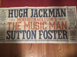 The Music Man W/ Hugh Jackman,  Ny York Times Ad,  8 Pages,  Poster