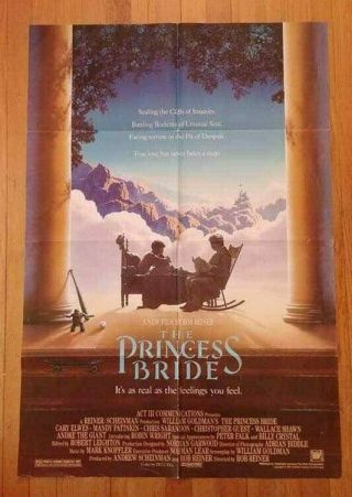 The Princess Bride - 1987 Folded Movie Poster - Andre The Giant 27 X 40
