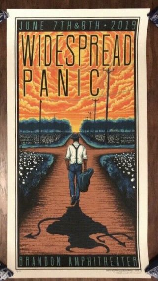 Widespread Panic Brandon Ms June 7 & 8,  2019 Official Signed Concert Poster Ap