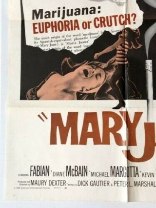 MARY JANE One Sheet SS/Folded Movie Poster - 1968 2