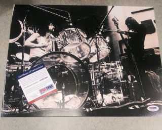 Nick Mason Pink Floyd Lenendary Vintage Signed Autographed 11x14 Photo Psa
