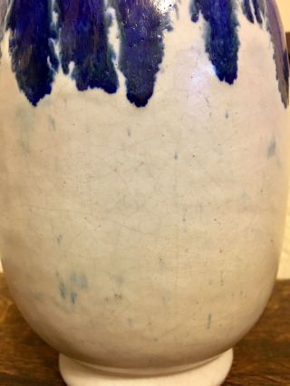Fulper Vase Glazed With Blue Flambe Over Matte Oyster Arts & Crafts 6