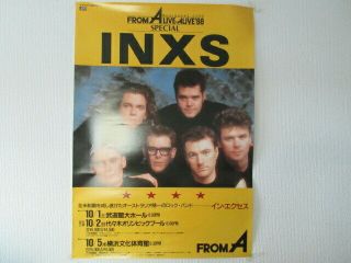 Inxs 1988 Japan Tour Promo Poster For Budokan Tokyo Concert Michael Hutchence