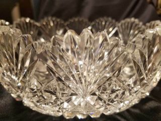 Antique Signed Hawkes American Brilliant Period Cut Bowl Gorgeous