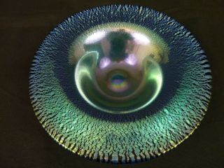 Okra Iridescent Glass Bowl No 116 Signed By Richard Golding