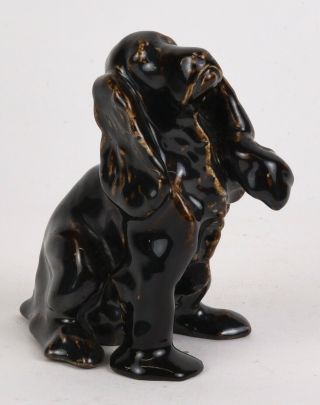 Rookwood Brown Spaniel Dog Figural Paperweight Dated 1954