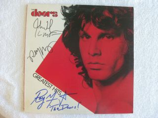 The Doors - Rare Autographed Album - Signed By All Three - Hand Signed " Hits " Lp