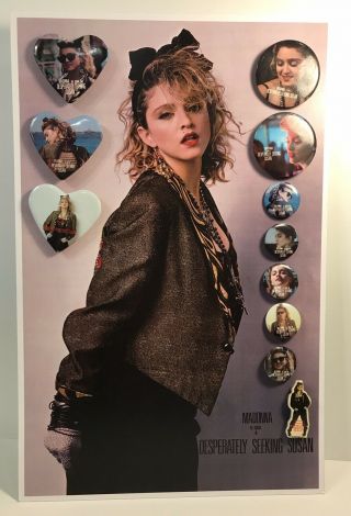 Madonna Desperately Seeking Susan Button Standee Display 1985 Boy Toy Official