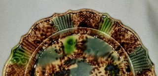 18th Century English Whieldon Type Tortoise Shell Decorated Creamware Plate 2