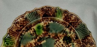 18th Century English Whieldon Type Tortoise Shell Decorated Creamware Plate 9