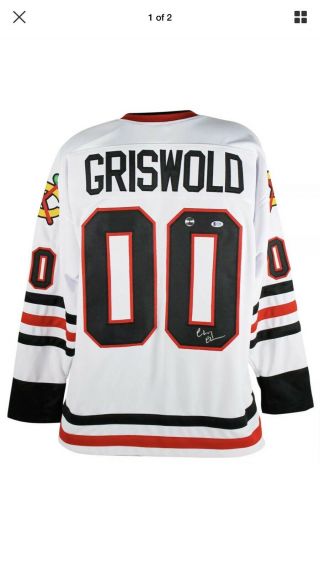 Chevy Chase Christmas Vacation Signed Clark Griswold Jersey Bas Beckett Certify