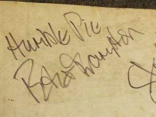 1972 Humble Pie Band Peter Frampton & Steve Mariott Dual Autograph 2