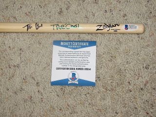 Trey Cool " Green Day " Drummer Signed Signature Drumstick Beckett Certified