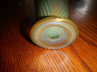 Rick Strini Greenish Art Glass Vase Signed and Dated Strini 98 5