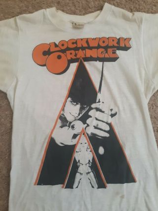 Rare Vintage 70s Clockwork Orange Stanley Kubrick Punk Movie Cult T - Shirt