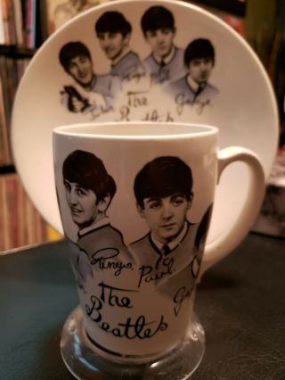 Beatles Uk 63 - 64 Washington Pottery Cup And Biscuit Plate