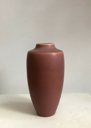 Pink Rookwood Vase,  Arts & Crafts 1920s Art Pottery American Ceramic Matte Deco 5