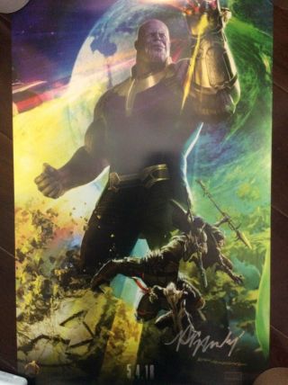 Avengers Infinity War Sdcc 2017 Signed Poster Ryan Meinerding Exclusive 2018