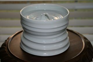 James Makins - Studio Pottery - Porcelain White Lidded Jar - Signed -