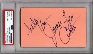Jamie Lee Curtis Halloween 1978 Signed Autograph 3x5 Index Card Psa/dna Slabbed