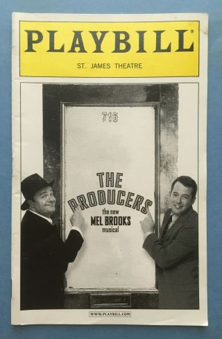 The Producers Playbill (august 2001) Nathan Lane,  Matthew Broderick,  Roger Bar