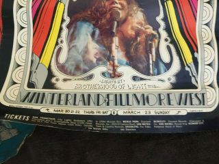 Jimi Hendrix,  Janis Joplin.  Bill Graham San Fransisco Concert Poster Set of 3 5