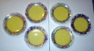 Limoges Hand Painted Cabinet Plates Set Of Six Victorian Flowers