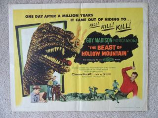 Beast Of Hollow Mountain 1956 Hlf Sht Movie Poster Rld Ex