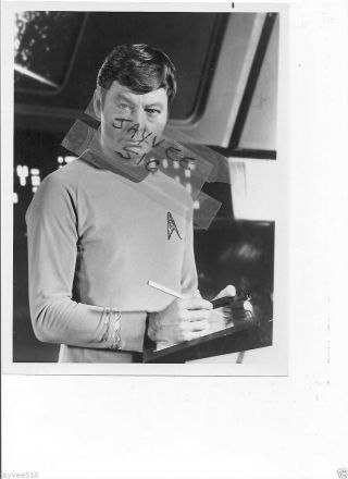 Star Trek 2 1960s Tv Series Show Orig Bw Still Photo Text Deforest Kelly Sci - Fi