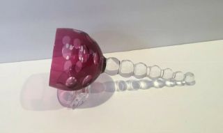 Saint Louis France Bubbles Crystal Drinking Glass Goblet Cranberry 12