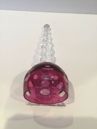 Saint Louis France Bubbles Crystal Drinking Glass Goblet Cranberry 6