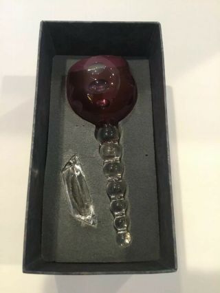 Saint Louis France Bubbles Crystal Drinking Glass Goblet Cranberry 8