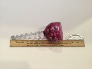 Saint Louis France Bubbles Crystal Drinking Glass Goblet Cranberry 9