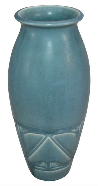 Rookwood Pottery 1929 Mottled Blue Ceramic Vase 2390
