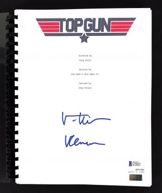 Val Kilmer " Iceman " Authentic Signed Top Gun Movie Script Bas L75237