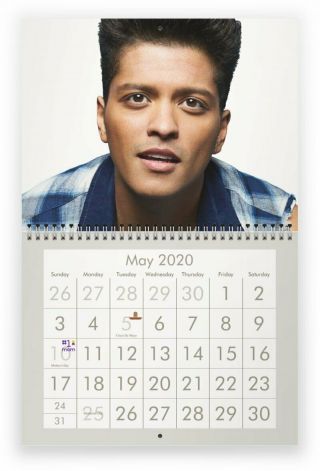 Bruno Mars 2020 Wall Calendar
