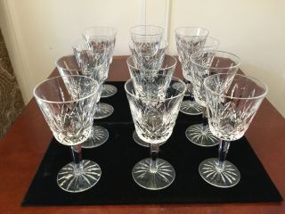 Set Of 12 True Vintage Waterford Crystal Lismore 6 Oz Wine Claret Glasses 5 - 3/4 "