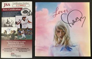 Taylor Swift Signed Lover Cd Insert Cover Album Jsa Authentication