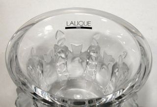 Lalique Crystal Dampierre Vase Birds & Vines 3