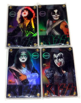 KISS Band 24kt Gold NO SIGNATURE PROTOTYPE Prism Card Set Authentic Images 1999 2