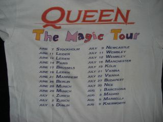 Mega rare Queen The Magic Tour T shirt 1986 Official queen merchandise 4