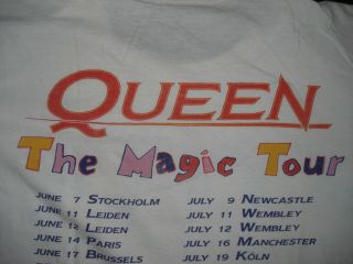 Mega rare Queen The Magic Tour T shirt 1986 Official queen merchandise 7