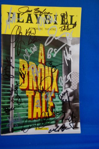 A Bronx Tale Cast Signed Autographed Playbill Nick Cordero,  Richard H Blake,