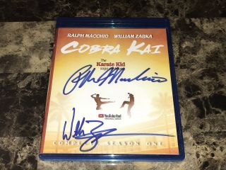Cobra Kai Signed Promo Blu - Ray Season 1 Ralph Macchio William Zapka Karate Kid 4