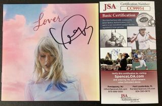 Taylor Swift Signed Lover Cd Booklet & Me Cd Single Autograph Jsa