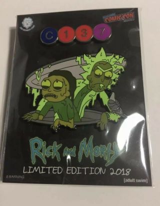Nycc 2018 Rick And Morty Toxic Subway Pin Set Ny Comic Con Exclusive Limited 750