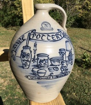 Vintage Rowe Pottery Jug 20th Anniversary Stoneware Signed