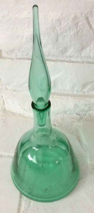 Lovely VTG BLENKO GLASS Green Decanter,  Flame Stopper,  Possibly WAYNE HUSTED 6