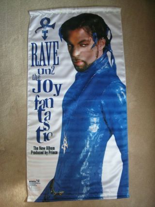 Prince Poster Silk Banner Npg Promo - Rave Un2 In2 The Joy Fantastic 4 Feet Rare