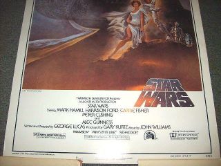Vintage 1977 STAR WARS Fan Club Movie Poster to NM 2